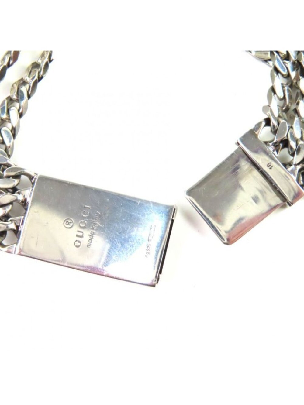 Gucci Ghost Skull GG Pattern Triple Chain Bracelet Silver - Picture 5 of 8